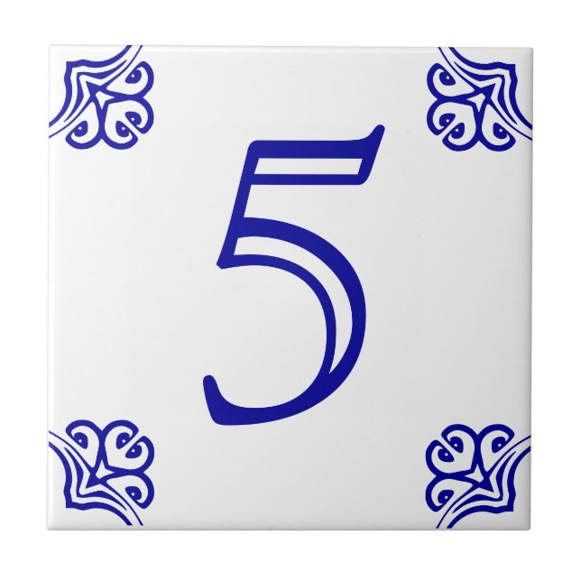 Azulejo espanhol do número da casa (Frente)