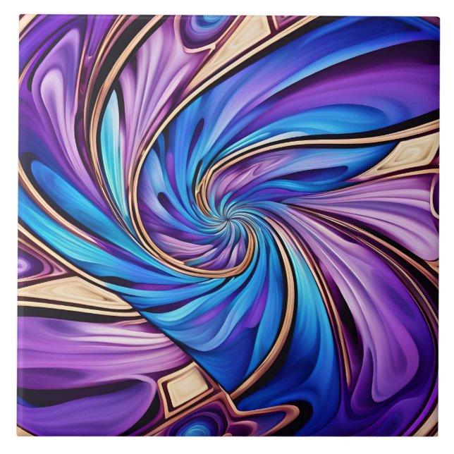 azulejo espiral vívido (Frente)