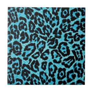 Azulejo Estampa Leopardo Azul RAB Rockabilly
