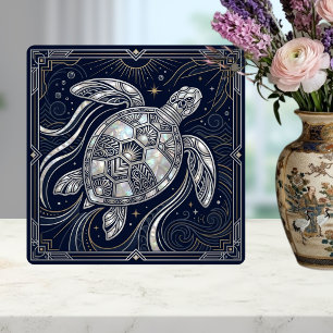 Azulejo Estilo Art Déco Tartaruga Marinha Nácar