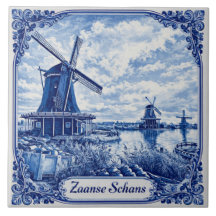Azulejo estilo azul de Delft Zaanse Schans