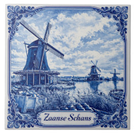 Azulejo estilo azul de Delft Zaanse Schans
