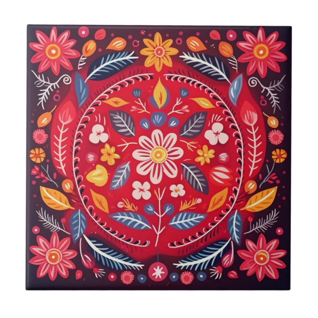 Azulejo Estilo de Talavera Hacienda Mexicana Azule (Frente)