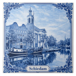 azulejo estilo Delft Blue de Schiedam