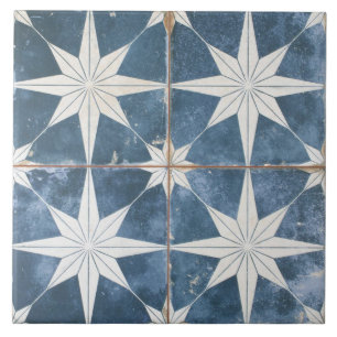 Azulejo - Estrela Explosão Azul