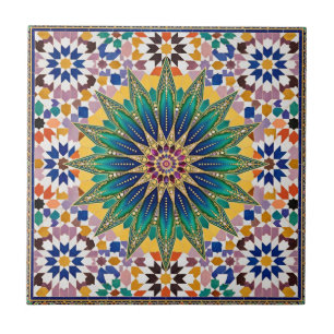 Azulejo Estrela Mosaico Marroquino Verde Esmeralda
