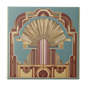 Azulejo Estrutura Coronada Art Déco