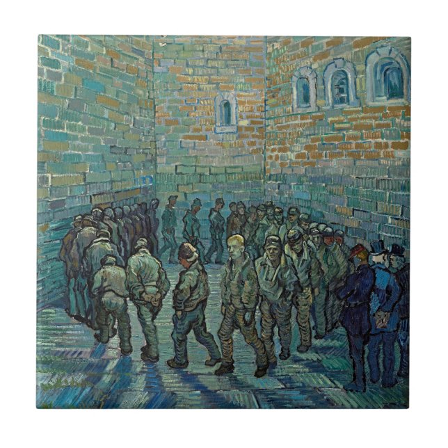 Azulejo Exercício de Prisioneiros de Vincent van G (Frente)