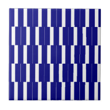 Azulejo Faixa Azul e Branco