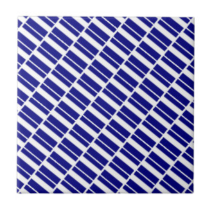 Azulejo Faixa Azul e Branco