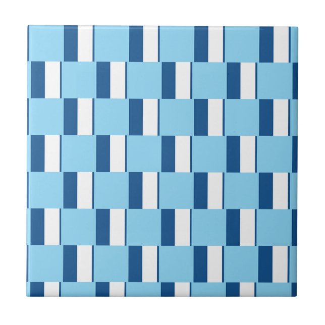 Azulejo Faixa Azul e Branco (Frente)