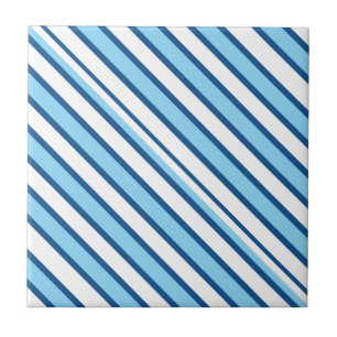 Azulejo Faixa Azul e Branco