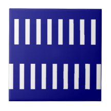 Azulejo Faixa Azul e Branco