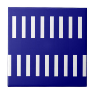 Azulejo Faixa Azul e Branco