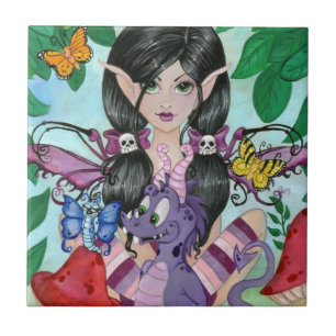 "Azulejo feericamente da arte de Cuties #2 gótico