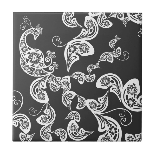 Azulejo feito sob encomenda branco do presente do (Frente)