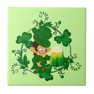 Azulejo feliz do Leprechaun