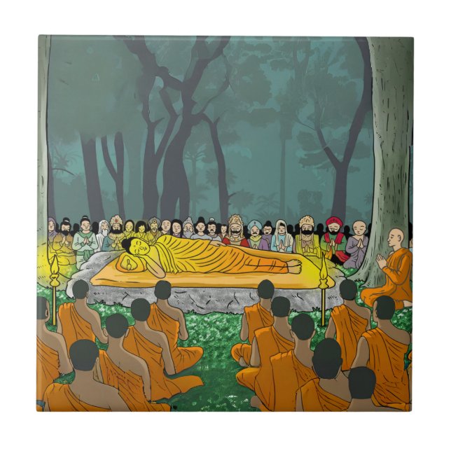 Azulejo final de cerâmica de Nirvana, de Buda (Frente)