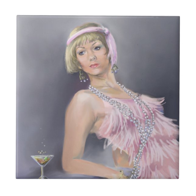 Azulejo Flapper Springtime (Frente)