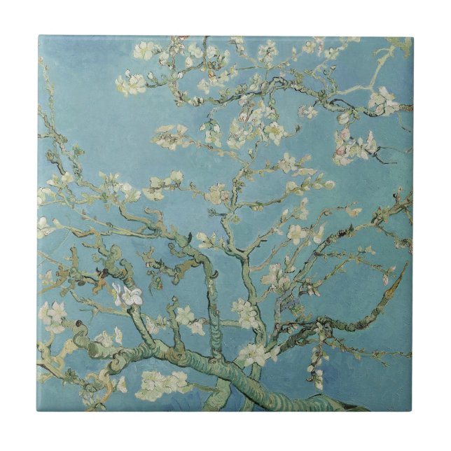 Azulejo Flor de Amendoeira de Vincent Van Gogh (Frente)