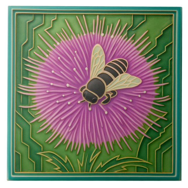 Azulejo Flor E Abelha (Frente)