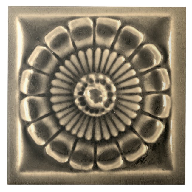 Azulejo Floral alivio AzulejosFaux Repro Espanhol (Frente)