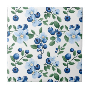 Azulejo Floral Blueberry