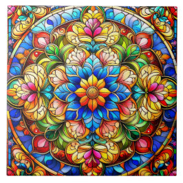 Azulejo Floral de Cerâmica