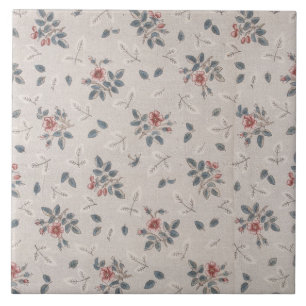 Azulejo Floral de Impressão Repro Vintage