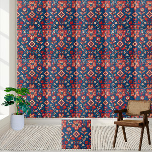 Azulejo Floral do Estilo Nórdico Encantador