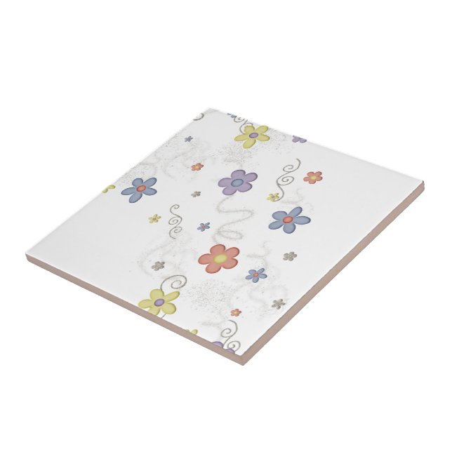 Azulejo Floral Flores  (Lateral)