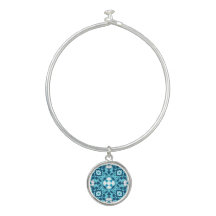 Azulejo Floral marroquino, Indigo, Sky Blue e Whit