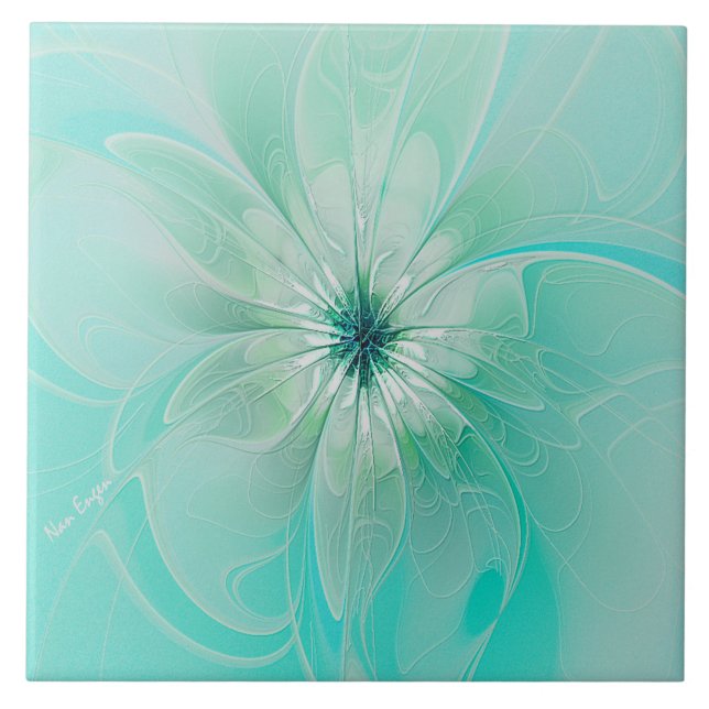 Azulejo Floral Moderno Sonhos Azuis (Frente)