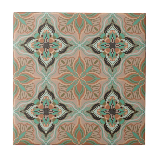Azulejo Floral Pastel Marroquino (Frente)