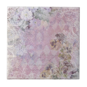 Azulejo Floral Shabby Vintage