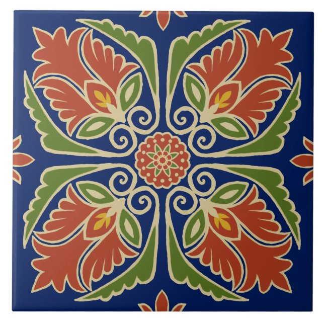 Azulejo Floral Talavera  (Frente)