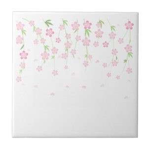 Azulejo Flores Rosa e Branca Floral