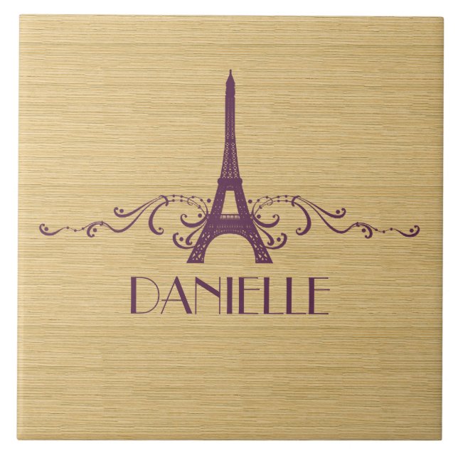 Azulejo florescente francês roxo (Frente)