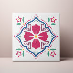 Azulejo Folk Colorida<br><div class="desc">Decorra o escritório com este design de Flor Folclórica Colorida. Você pode personalizar isso ainda mais clicando no botão "PERSONALIZAR". Altere a cor do plano de fundo, se quiser. Para mais perguntas, contacte-nos em ThePaperieGarden@gmail.com.</div>