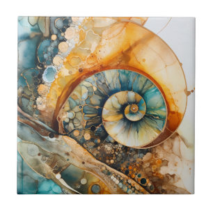 Azulejo Fóssil Ammonite Gem