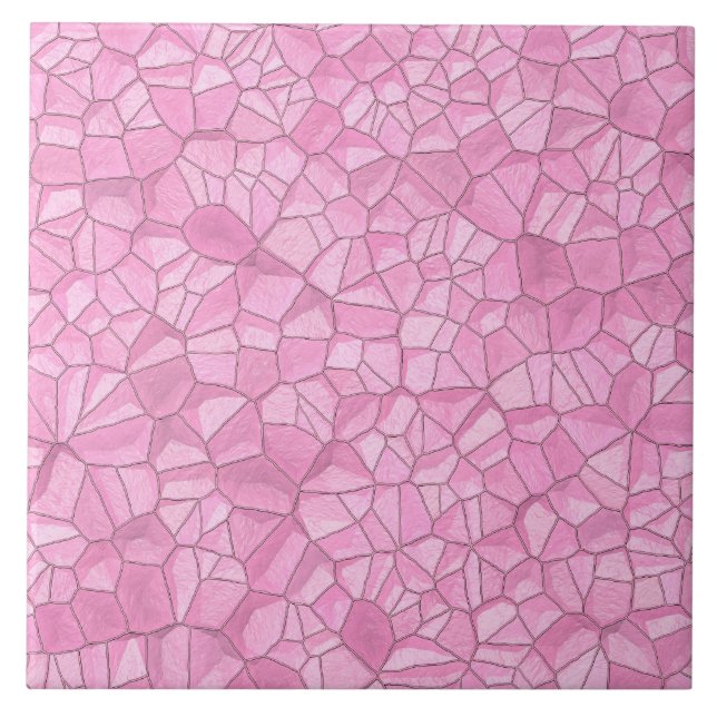 Azulejo fotográfico cerâmico de cristal rosa (Frente)