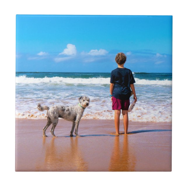 Azulejo fotográfico cerâmico personalizado Suas fo (Frente)