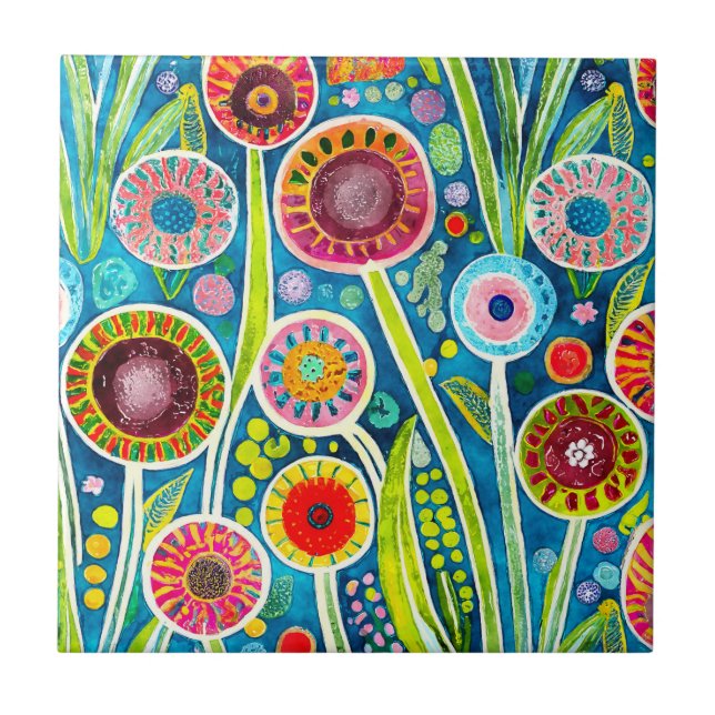 Azulejo Funky Dandelions (Frente)