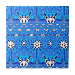 azulejo geométrico azul da matriz da grade