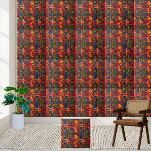 Azulejo Geométrico de Padrão Africano