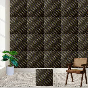 Azulejo Geométrico Elegante Preto e Dourado
