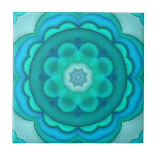Azulejo Geométrico Elegante Turquesa