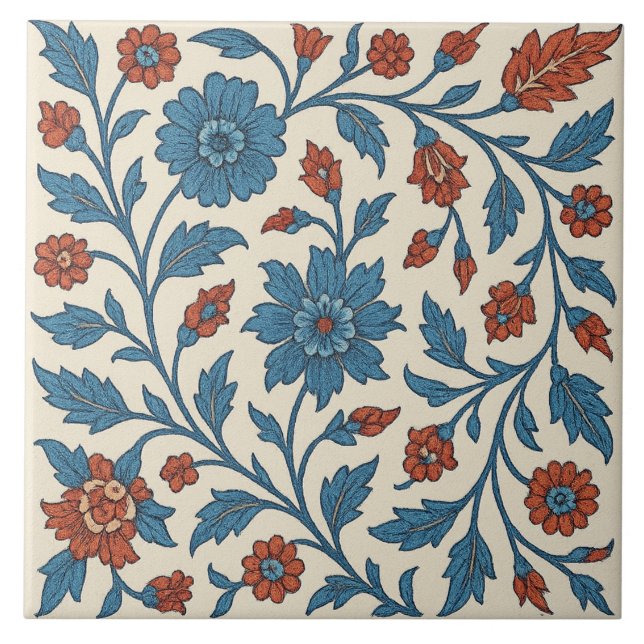 Azulejo Geométrico Floral Mourisco Alhambra (Frente)