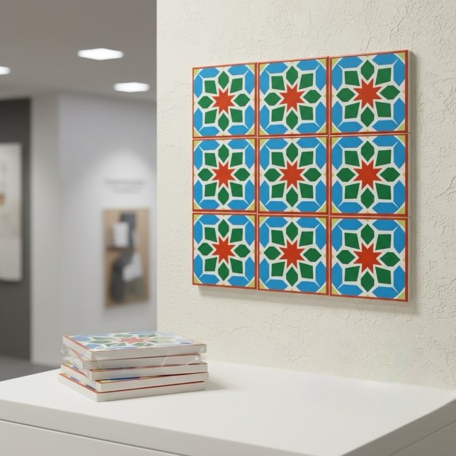 Azulejo Geométrico Marroquino de Decoração em Cerâ (Criador carregado)