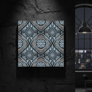 Azulejo Geométrico Metálico em Níquel Polido #20 I